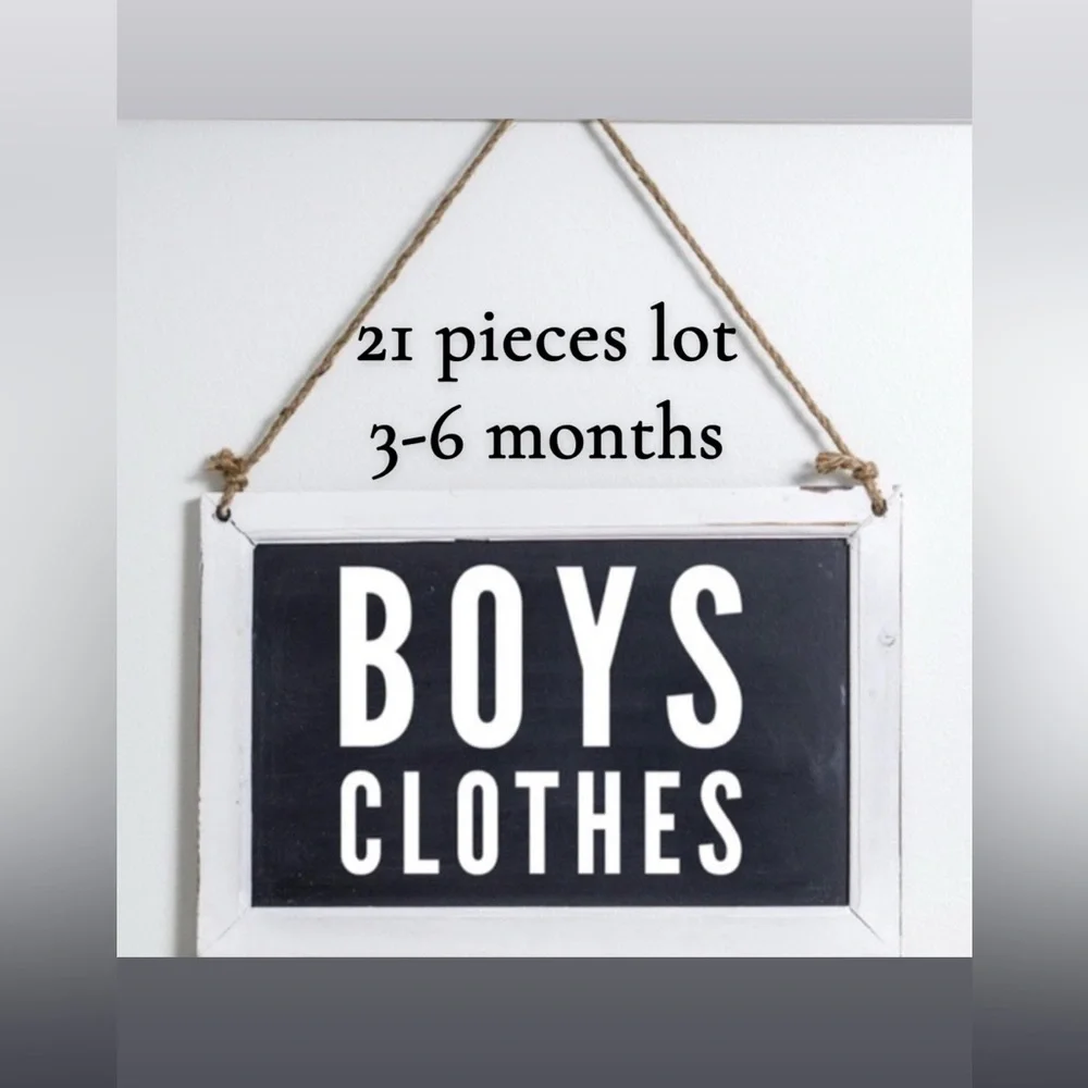 21 piece 3-6 month boys mixed clothing lot- bright multi-color sets - Picture 1 of 14